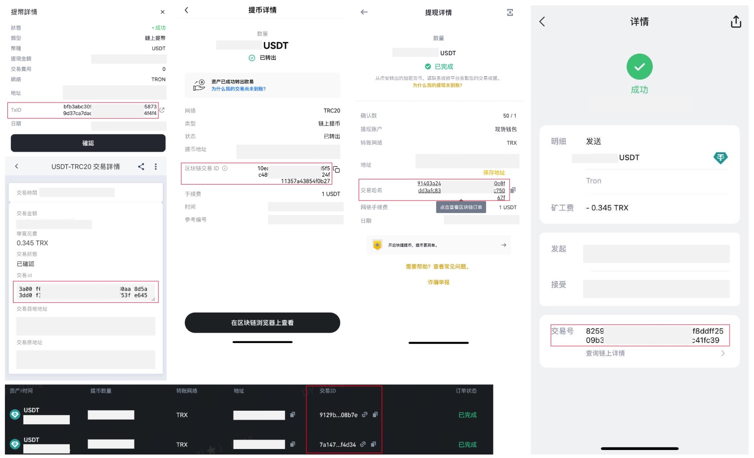 交易哈希（TxID）查找示意圖